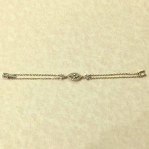 Givenchy silver tone & crystal bracelet.